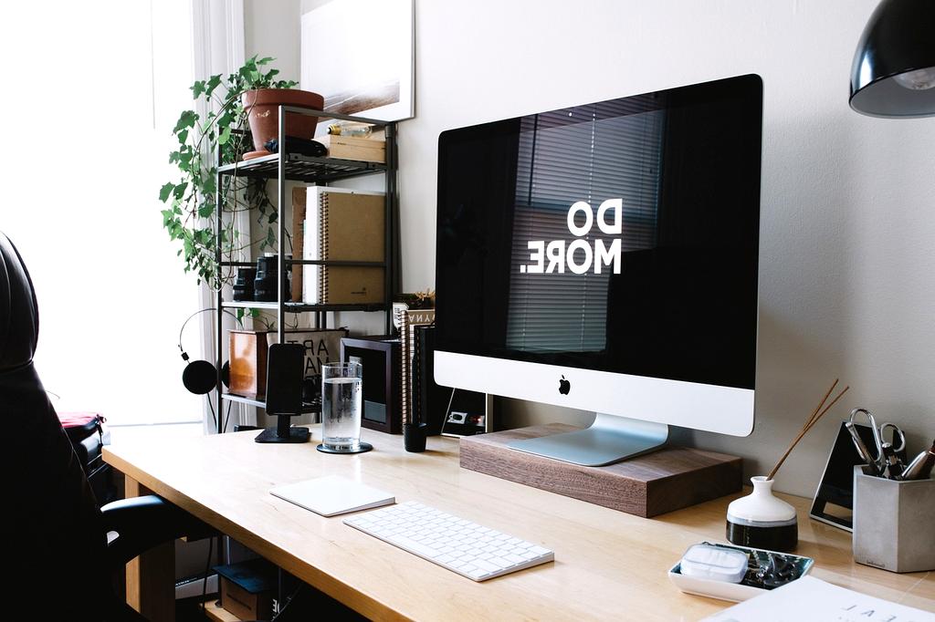 Professional consultant helping client with office setup